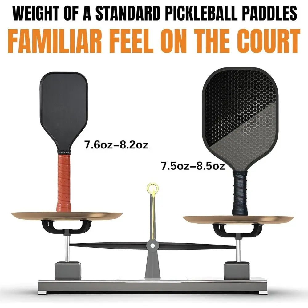 Side-by-side comparison of training paddle vs. standard paddle size