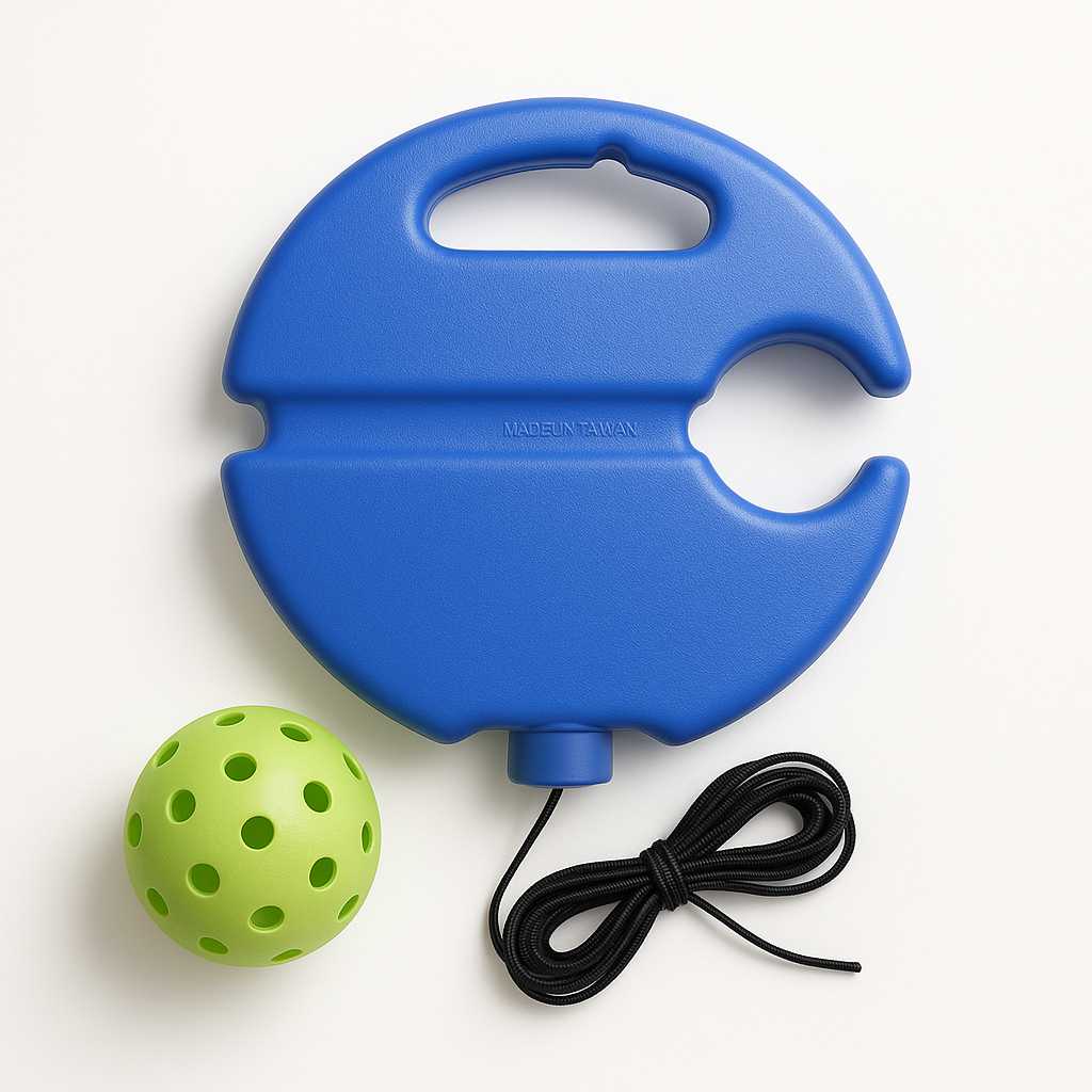 Pickleball Trainer Rebound Ball Set - Practice Ball + Base for Solo Training & Drills